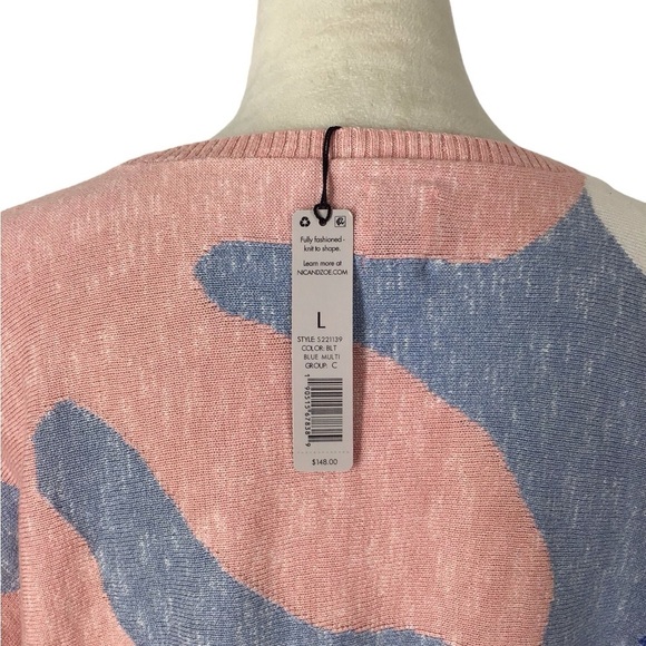 NIC + ZOE Shell Burst Short Sleeve Sweater NWT Size Large - Picture 10 of 11
